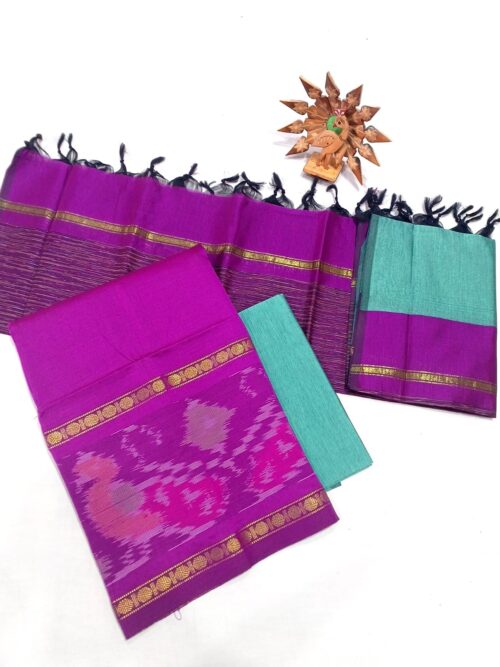 Ikat Silk Handloom Suit Material Set