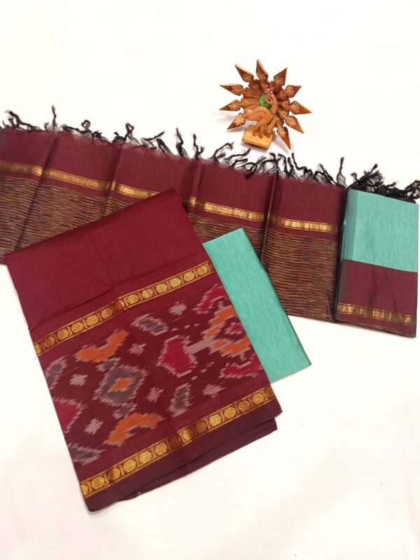 Ikat Silk Handloom Suit Material Set