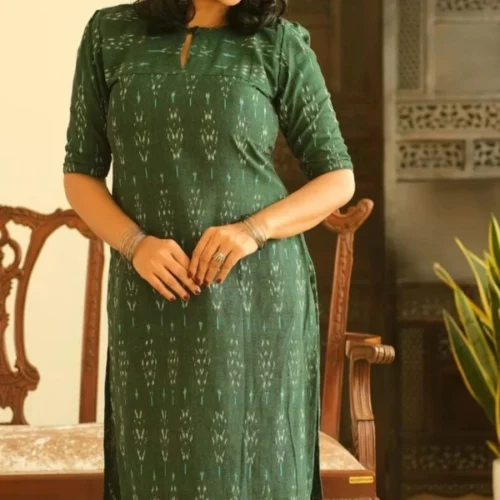 Pochampally Ikkat Pure Handloom Cotton Suit Tops