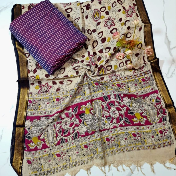 Kalamkari Silk Dupatta Set
