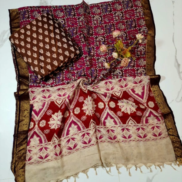 Kalamkari Silk Dupatta Set