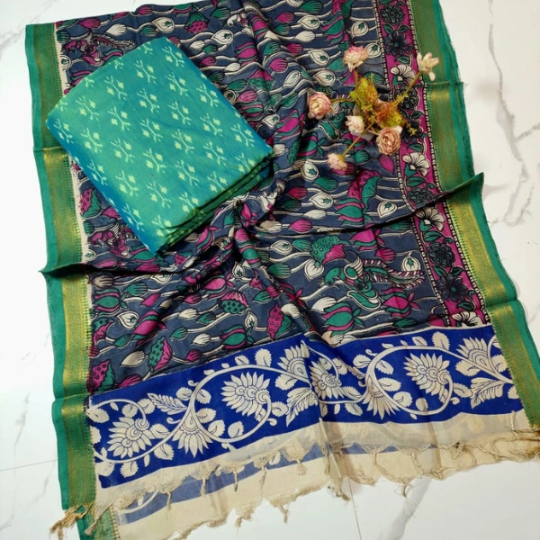 Kalamkari Silk Dupatta Set