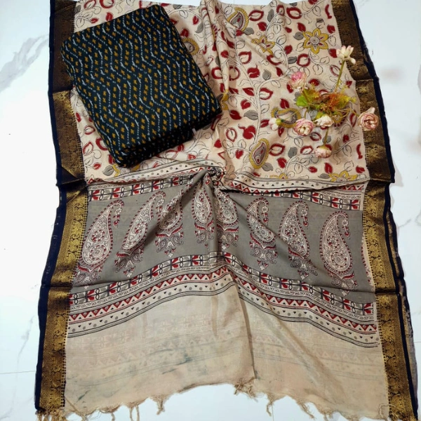Kalamkari Silk Dupatta Set