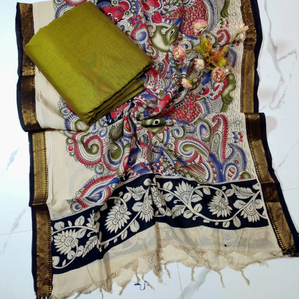 Kalamkari Silk Dupatta Set